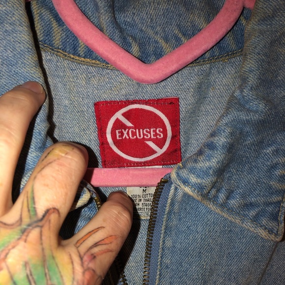 Vintage Denim Vest with built in back pack pouch - Picture 3 of 5